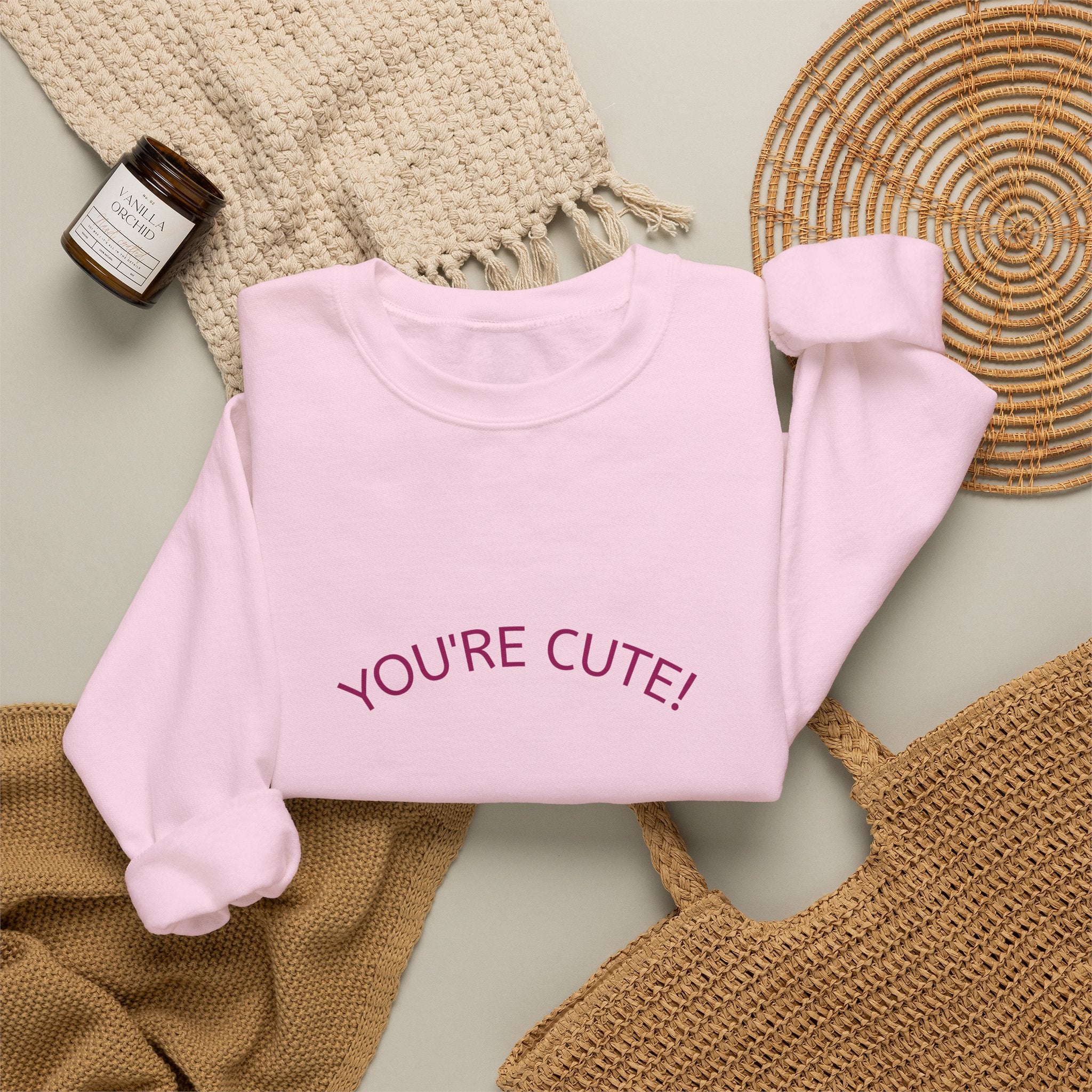 You're cute! Crewneck Sweatshirt